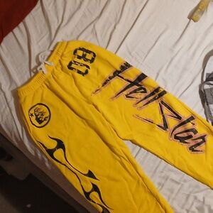 Hellstar Yellow Dios 08 Soles District Sweatpants Men’s Large